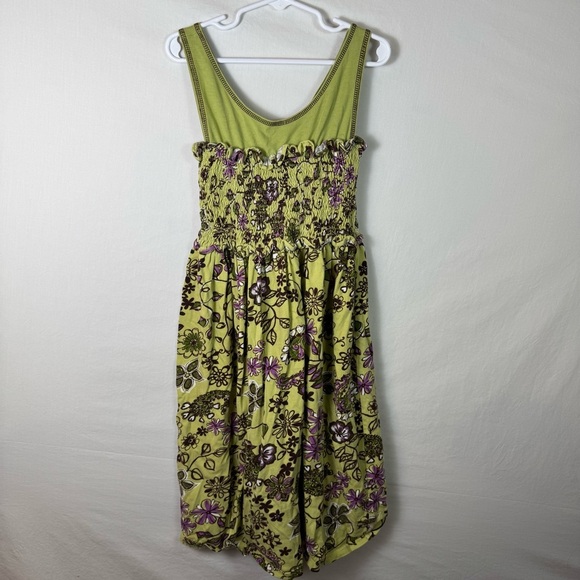 Sweet Heart Rose Green Brown Sleeveless Sundress Girls Size 12 - Picture 1 of 6